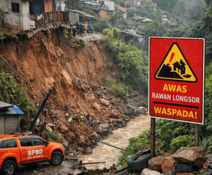 Daerah rawan longsor Jakarta