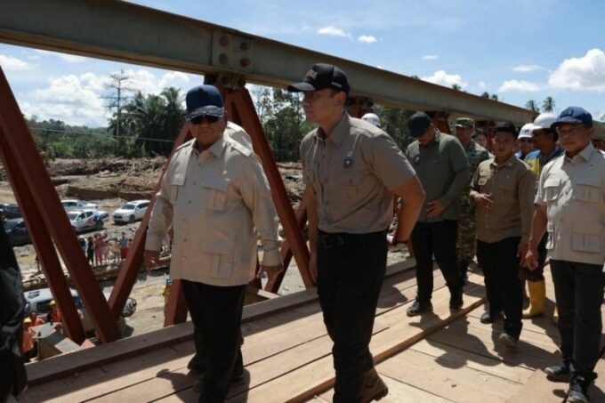 Presiden Prabowo Subianto saat berada di Tapanuli Selatan