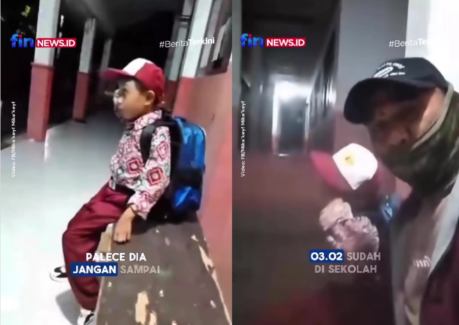 Farel, Siswa SD yang datang sekolah pukul 03.00