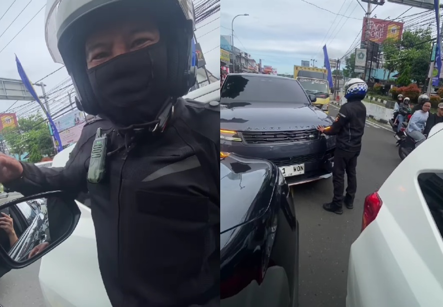 Potongan video viral polisi lawan arah kawal B 1 WON