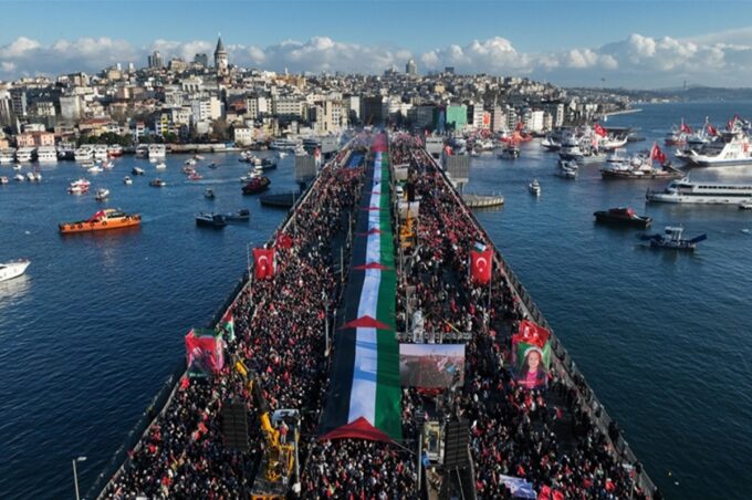 Lebih dari 500 ribu orang di Turki ikut aksi bela Palestina.