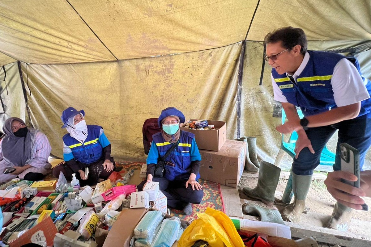Kemenkes berupaya cegah penyakit menular di pengungsian.