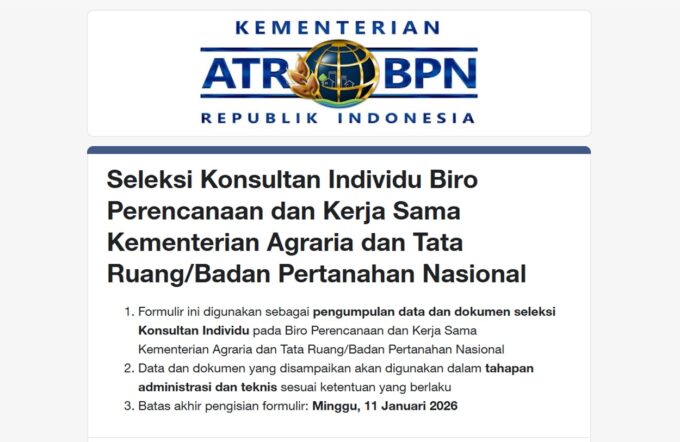 LOWONGAN ATR-BPN 2026