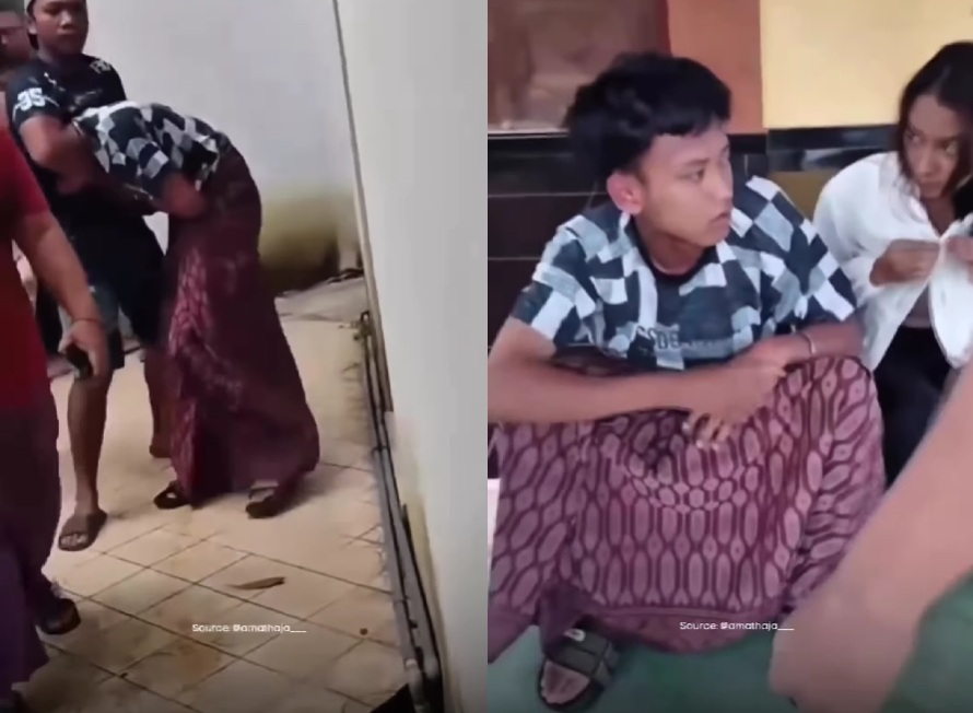 Potongan video pasangan remaja digerebek warga