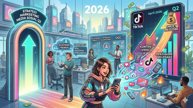 Meledakkan omzet April 2026 dengan strategi marketing media sosial Q2 terbaru! Simak ide konten promosi TikTok viral yang bikin penjualan naik tajam.