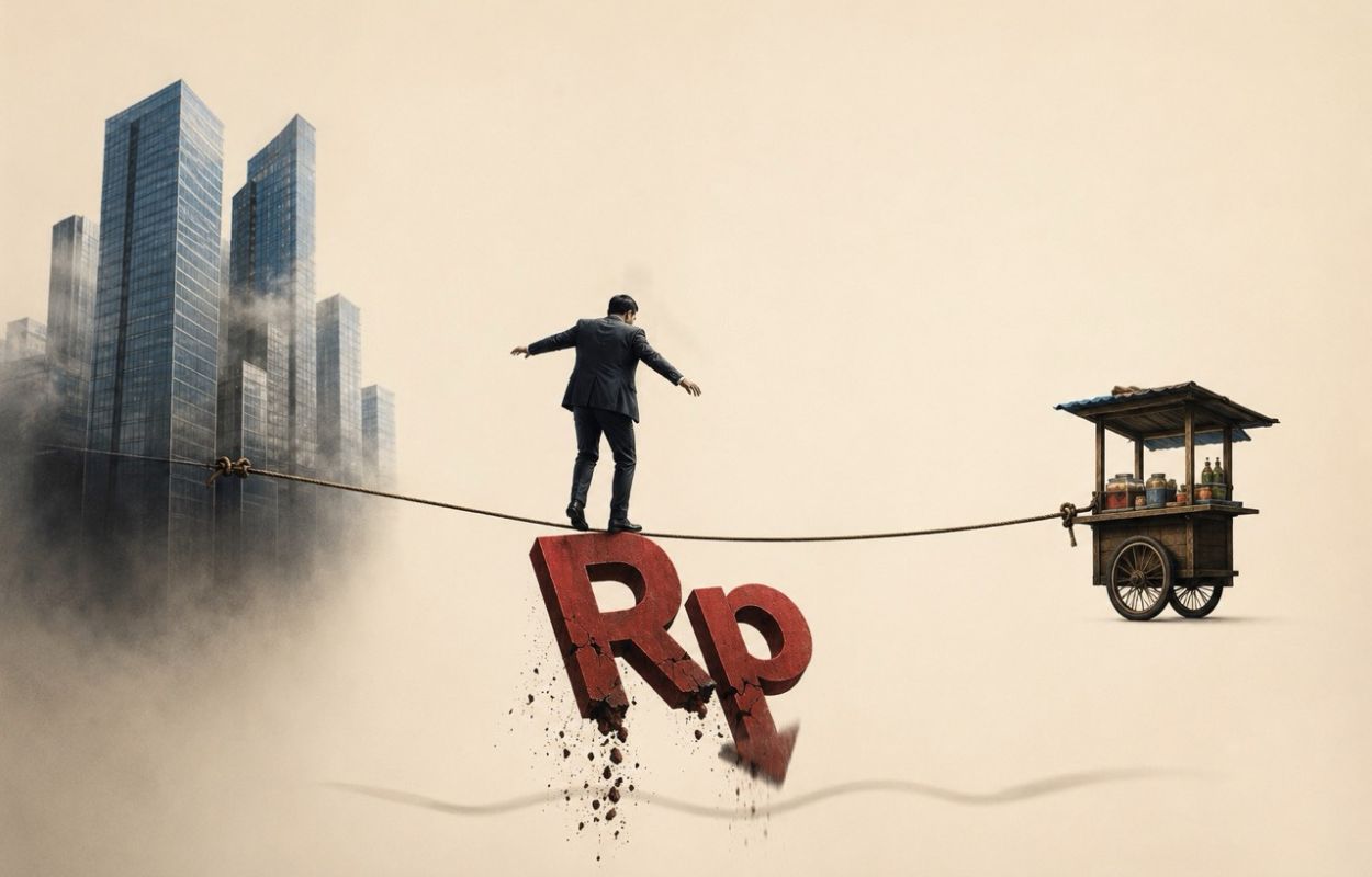 penurunan nilai rupiah sampai angka yang mengkhawatirkan: di atas Rp17.500. Tetap saja tidak ada langkah besar pemerintah