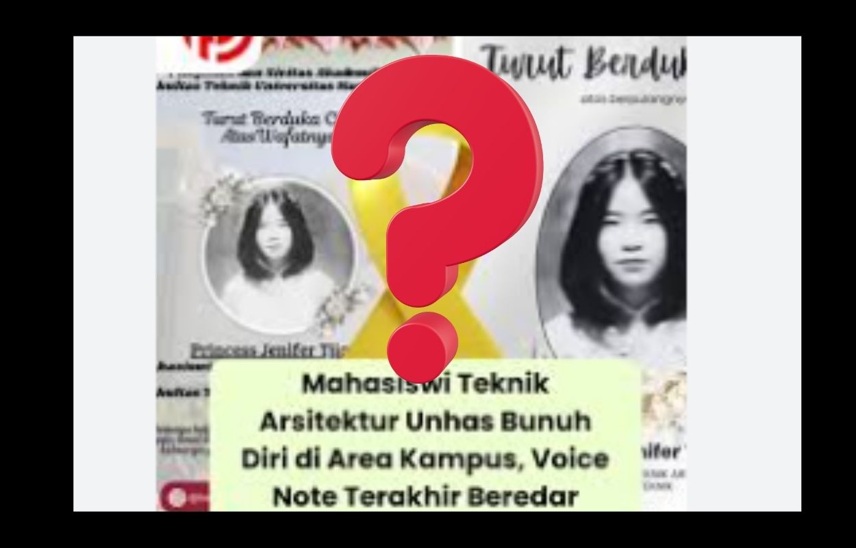 Pesan Princess Jenifer Tjiang viral, mahasiswi Universitas Hassanuddin Bandung yang nekat Bundir yang saat ini masih menjadi misteri.