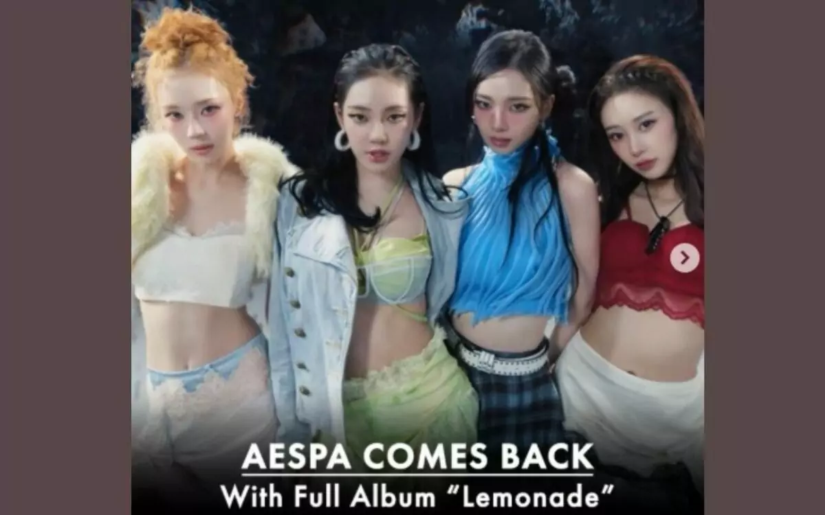 "Lemonade" , Aespa berhasil membuktikan bahwa mereka tidak hanya piawai membawakan lagu bernuansa futuristik kelam khas dunia virtual